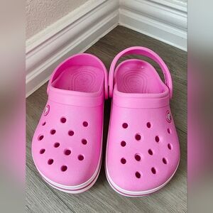 CROCS Kids Bright Pink Clogs Size 1